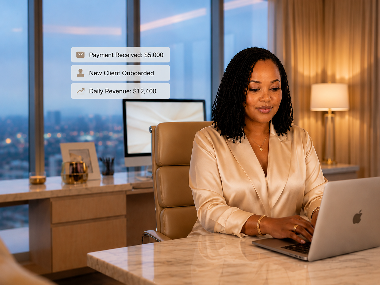 Working calmly with sales notifications